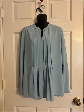 Elie Tahari Oversized Pleat Front Blouse Size Small